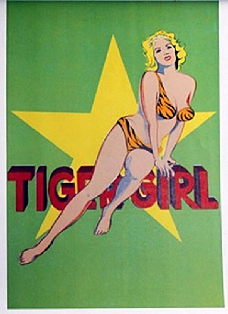Lithograph Tiger Girl - Mel Ramos: Lithograph Tiger Girl After Mel Ramos; size approx. 16 1/2 x 11 1/2 in.