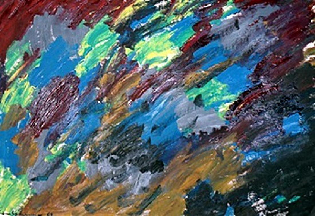 Sky - Hans Hofmann - Oil On Paper: Oil on paper by Hans Hofmann, approx. 20x14 in. Hans Hofmann was a German-born American abstract expressionist painter.