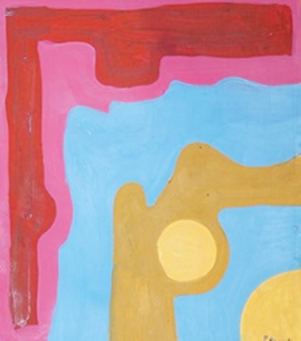 Composition - Patrick Heron - Oil On Paper: Oil on paper by Patrick Heron, approx. 1x13 in. Patrick Heron was a British abstract and figurative artist, who lived in Zennor, Cornwall.
