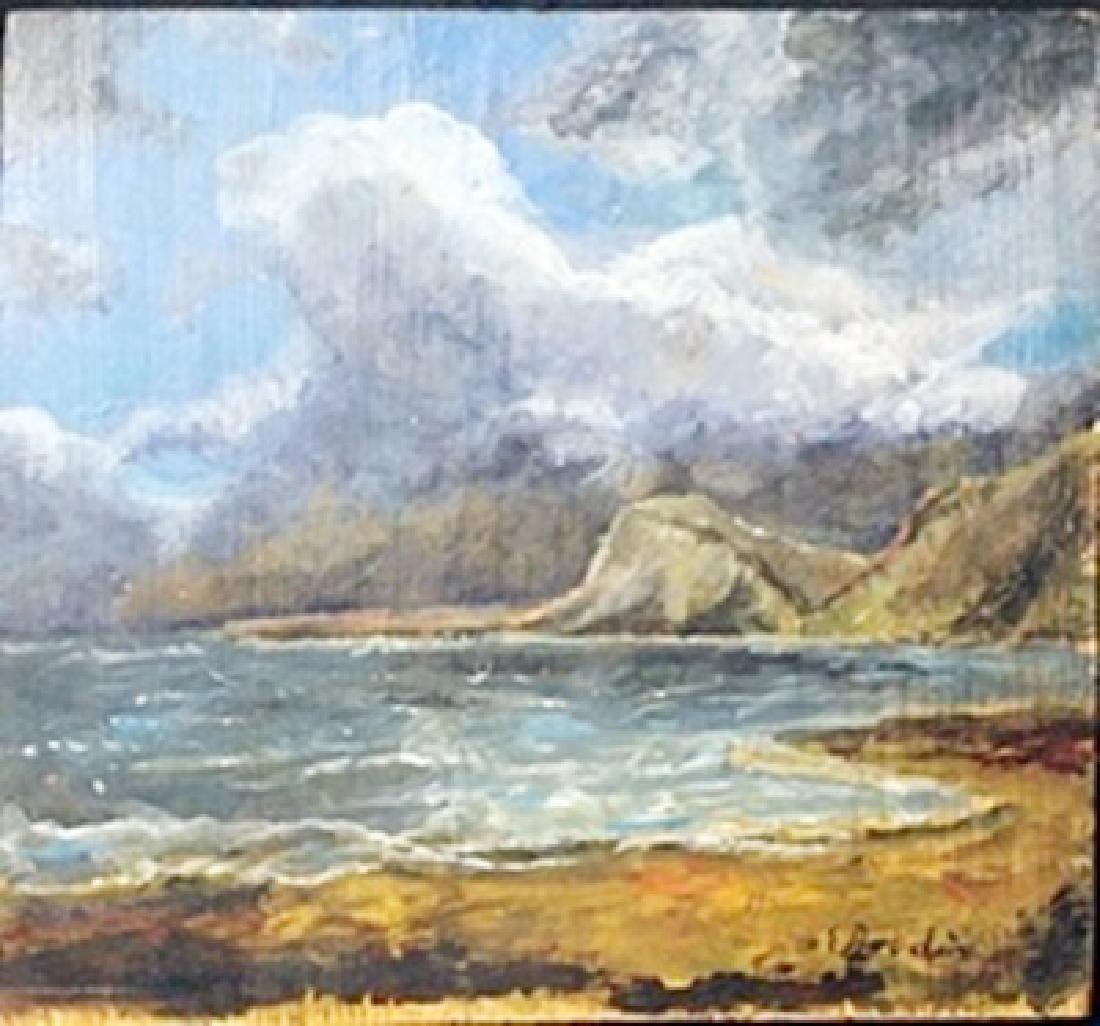 Oil Painting on Wood - Eugene. Boudin: In the manner of Eugene. Boudin Oil Painting on Wood,bearing the signature Size Approx 9" x 8" in.