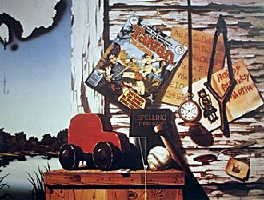 Lithograph - David Mann: Lithograph After David Mann; , size approx. 22 1/2 x 28 1/2 in. David Dave Mann (September 10, 1940 – September 11, 2004) was a California graphic artist whose paintings celebrated biker culture