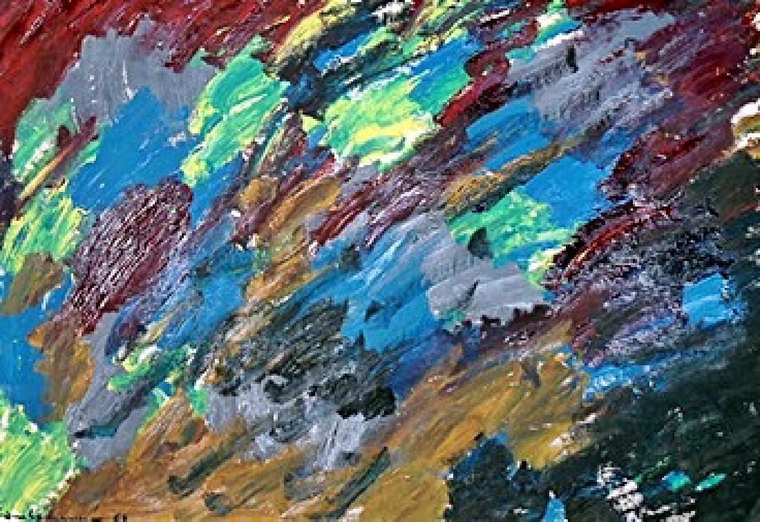 Sky - Hans Hofmann - Oil On Paper: Oil on paper by Hans Hofmann, approx. 20x14 in. Hans Hofmann was a German-born American abstract expressionist painter.