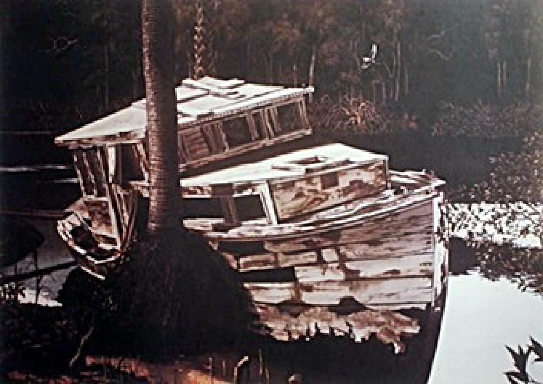 Lithograph Abandoned - David Mann: Lithograph Abandoned After David Mann; , pencil bears the signature, size approx. 22 1/2 x 28 1/2 in. David Dave Mann (September 10, 1940 – September 11, 2004) was a California graphic artist whos