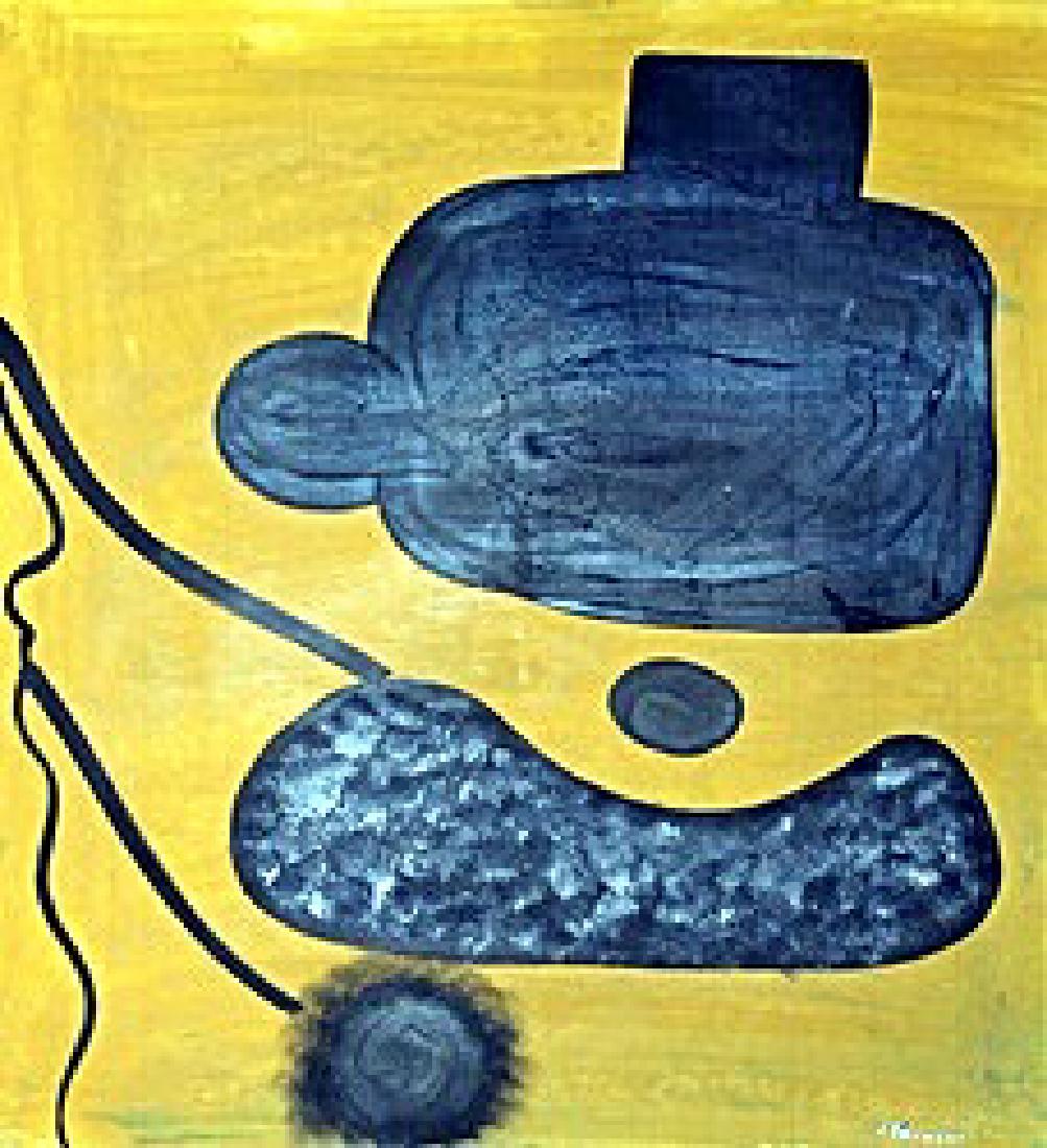 Venus - Victor Pasmore - Oil On Paper: Oil on paper by Victor Pasmore, approx. 15x14 in. Patrick Heron was a British abstract and figurative artist, who lived in Zennor, Cornwall.