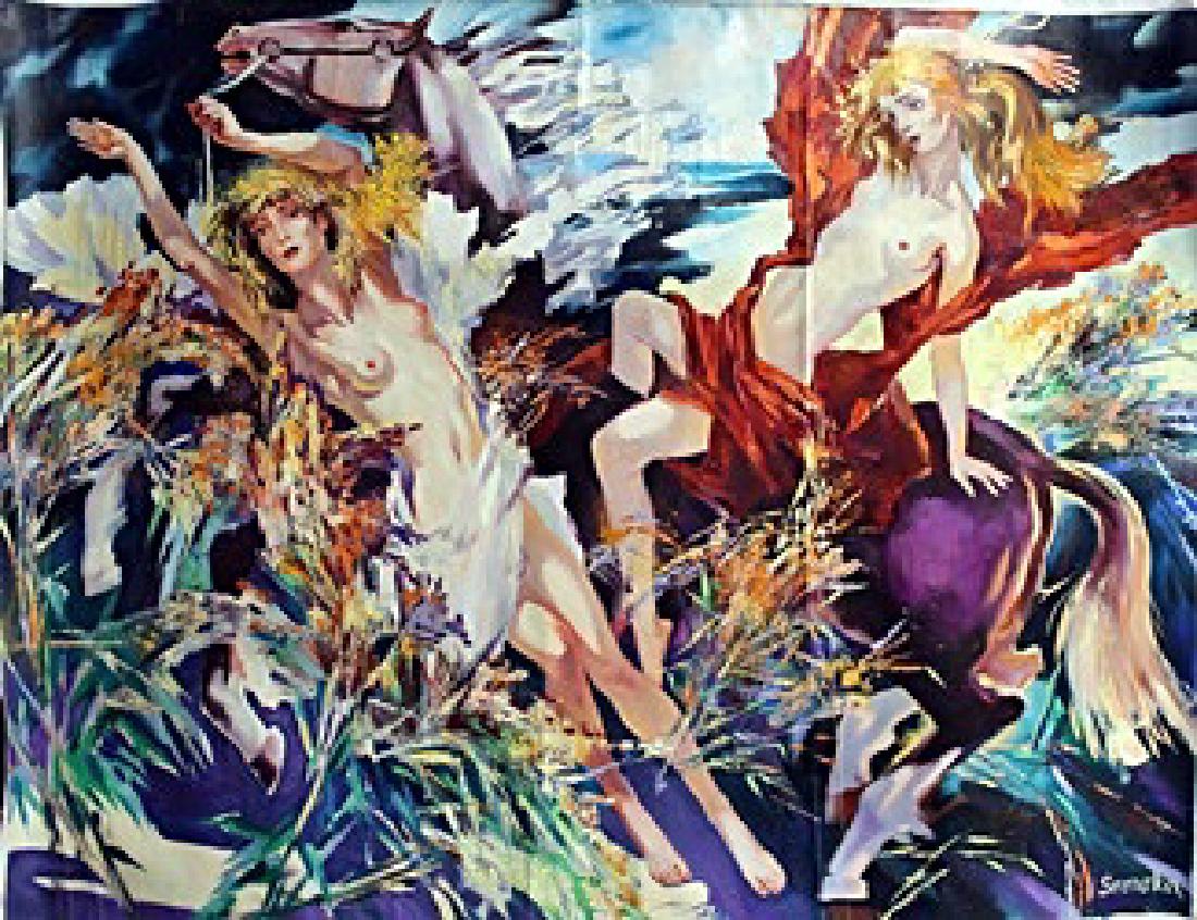 Composition - Patrick Heron - Oil On Paper: Oil on paper by Patrick Heron, approx. 1x13 in. Patrick Heron was a British abstract and figurative artist, who lived in Zennor, Cornwall.