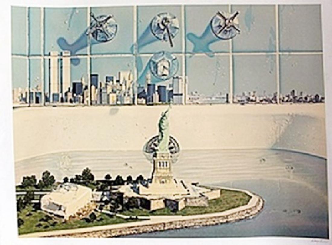 "Liberty Renewed" Doug Webb.: Authentic Lithograph, Approx. 30x37" In.