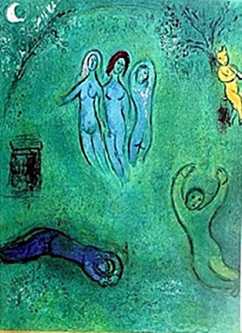 Marc Chagall - - Dream and the Nymphs: Authentic Marc Chagall Lithograph from Verve: The Ultimate Review of Art and Literature (1937-1960) lithograph approx. 13"x10" Dream and the Nymphs