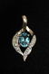 Dazzling Topaz & Diamonds Silver Pendant (14P)