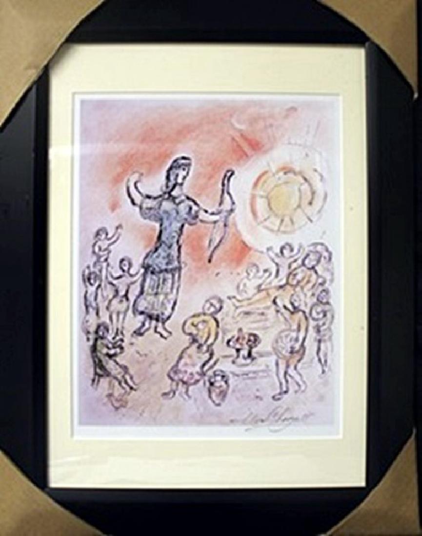 Lithograph After Marc Chagall: Lithograph After Marc Chagall; bears the signature, size approx. 21 x 16 in.