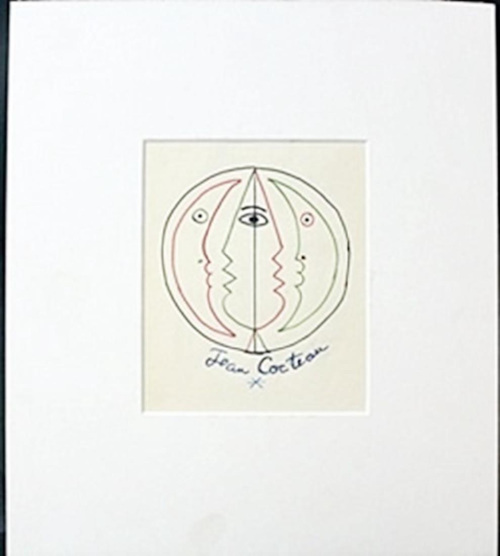 Original Oil - Jean Cocteau: In the manner of Jean Cocteau Original Oil Painting on Paper,bearing the signature Size Approx 5" x 6 1/2" in.