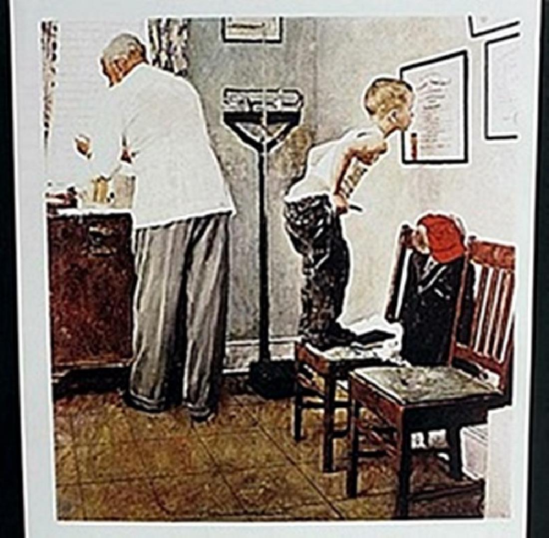 Lithograph "Before The Shot" Norman Rockwell: Authentic Lithograph, Bearing an Interpretive Signature of the Artist, Size Approx. 17" x 11" In.