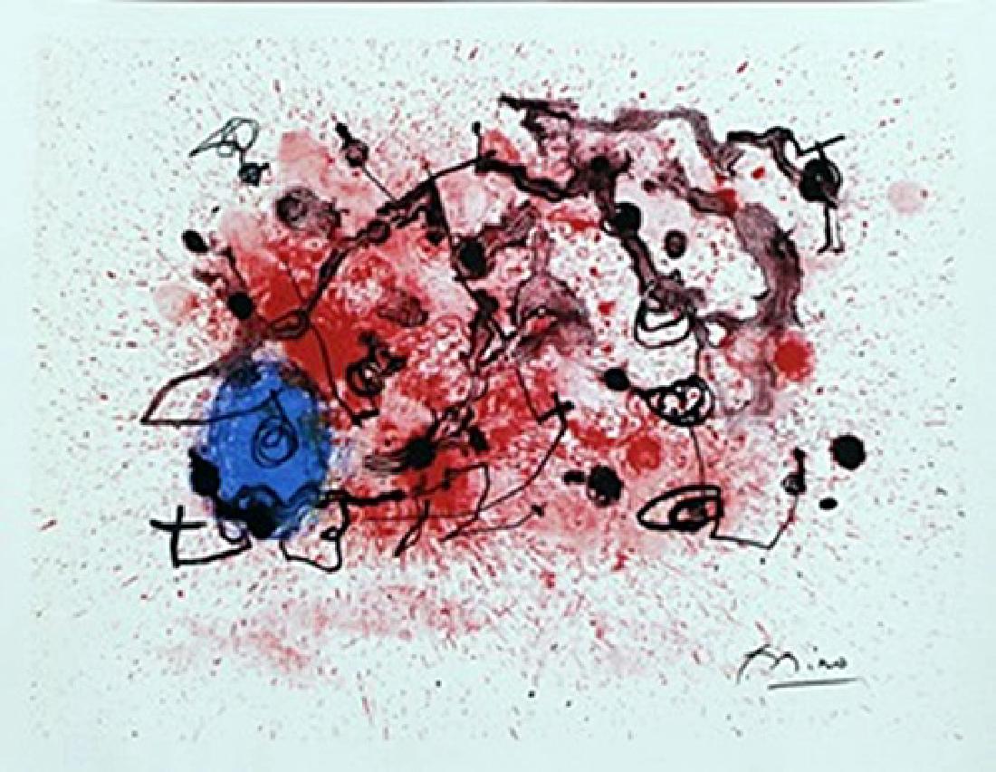 Lithograph By Joan Miro: Authentic Lithograph Joan Miro, signed , Size Approx. 14 1/2 x 12 In. Joan Miro, (04/20/1893 - 12/25/1973) Was Catalan Spanish Painter, Sculptor and ceramicist born in Barcelona. He has been a signifi