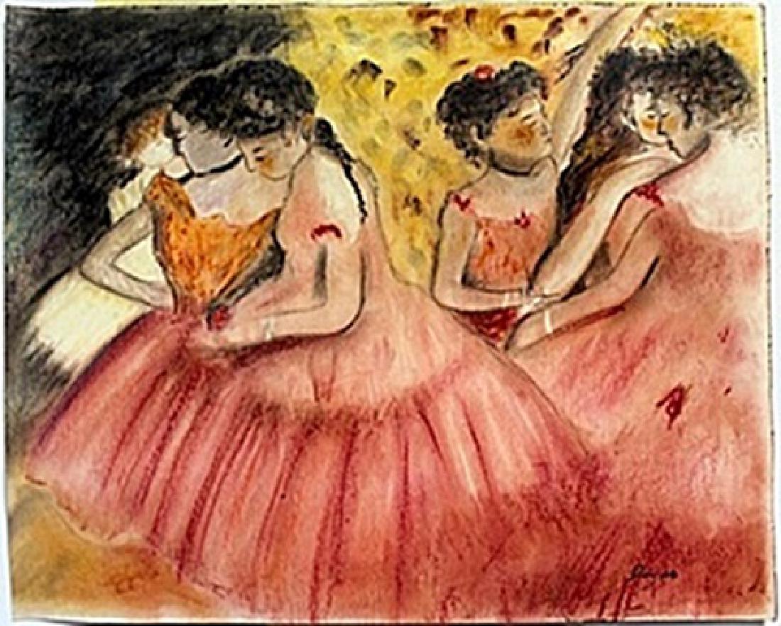 Pastel Drawing on Paper - Edgar Degas: Pastel Drawing on Paper, In the manner of Edgar Degas bearing the signature ,Size Approx. 14" x 17" in,
