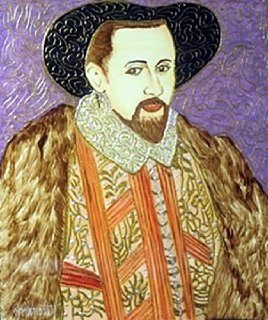 Original Oil on Panel "King James VI" William Verdult: Original Oil on Panel, signed Size Approx. 24 x 20 In.