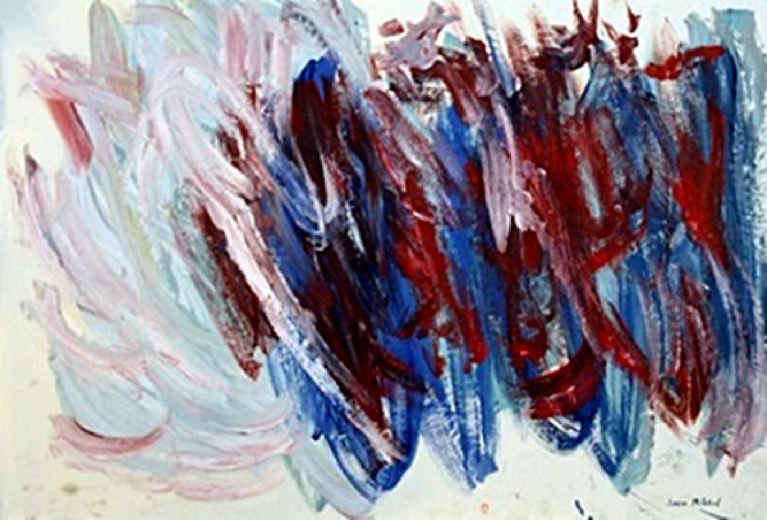 Lagoon - Joan Mitchell - Oil On Paper: Oil on paper by Joan Mitchell, approx. 20x14 in. Joan Mitchell was an American "second generation" abstract expressionist painter and printmaker. She was a member of the American abstract expressionis