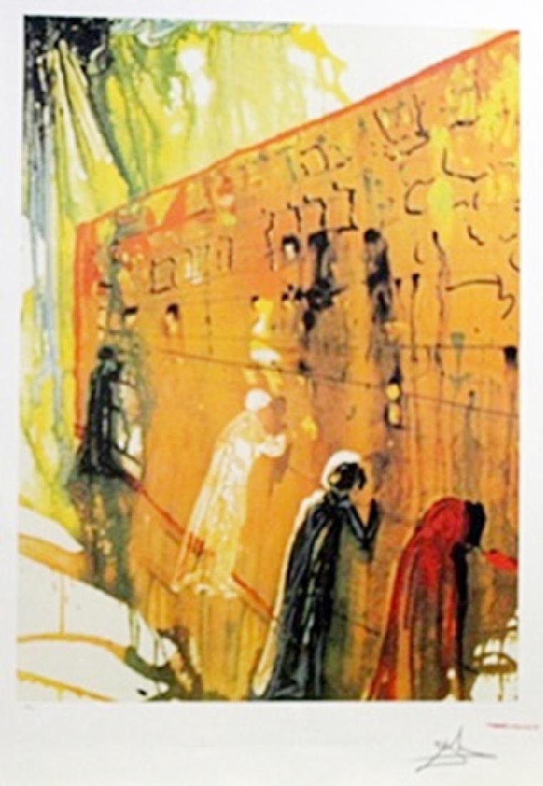Lithograph - The Wailing Wall - Salvador Dali: Lithograph Wailing Wall After Salvador Dali; bears the signature, size approx. 34 x 23 in. Salvador Felipe Jacinto Dali y Domenech AKA : Salvador Dali (Born 05/11/1904 - Died 01/23/89) Was born Figuer