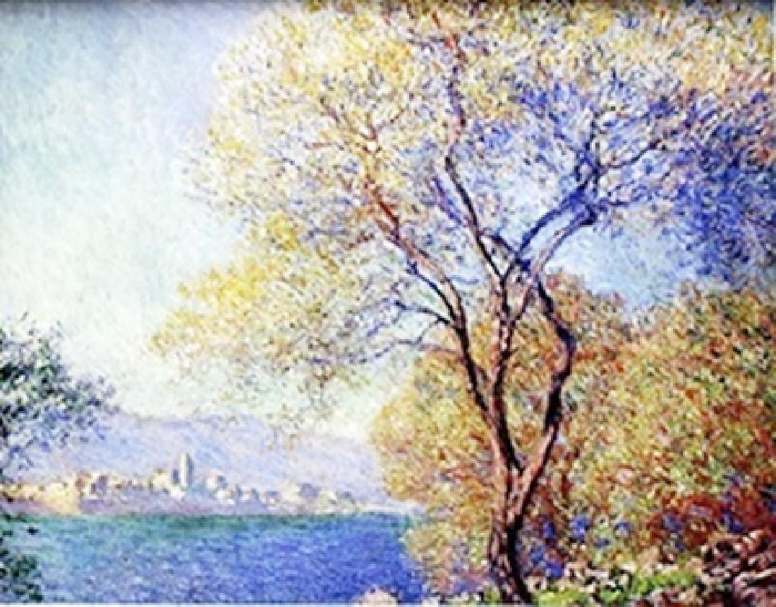"View of Salis" by Claude Monet: Limited Edition, Lithograph, Size Approx. 11" x 14" in.