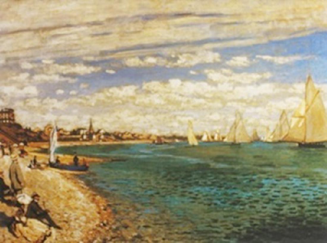 Lithograph - Claude Monet: Lithograph After Claude Monet; size approx. 16 1/2 x 21 in. Oscar-Claude Monet (14 November 1840 – 5 December 1926) was a founder of French Impressionist painting, and the most consistent and