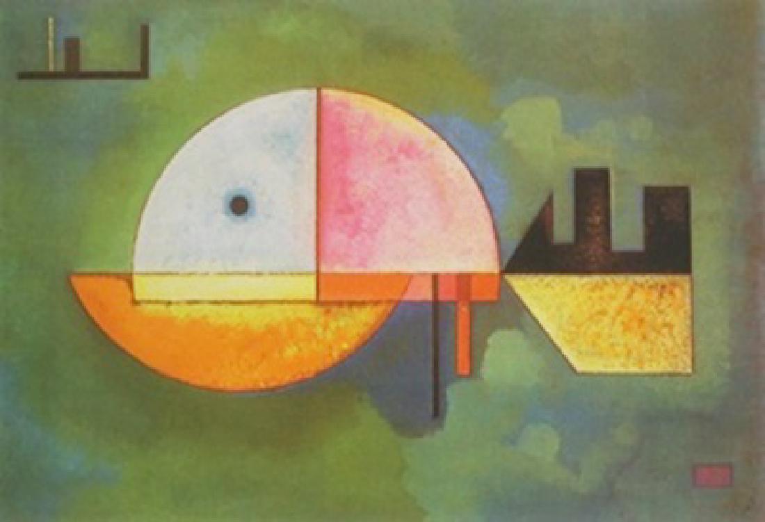 Lithograph - Wassily Kandinsky: Lithograph After Wassily Kandinsky; , size approx. 20 x 24 in. Wassily Kandinsky (December 4th 1866 - December 13th 1944) Often called the Father of Abstract Art, Kandinsky trained as a lawyer in his 
