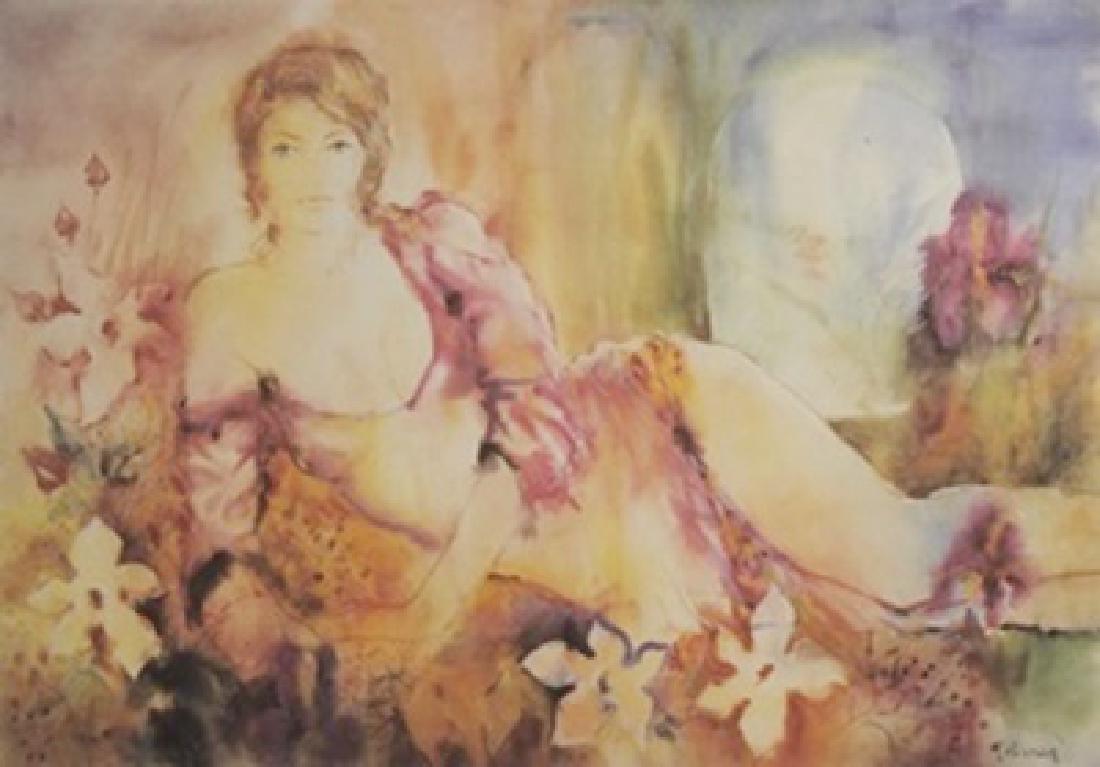 Marc Chagall - - Then he spent the night with her: Authentic Marc Chagall Lithograph from Verve: The Ultimate Review of Art and Literature (1937-1960) lithograph approx. 13"x10" Then he spent the night with her