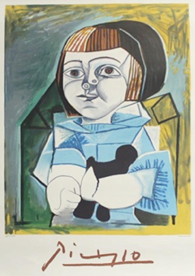 Lithograph "Paloma En Bleu" By Pablo Picasso: Authentic Lithograph "Paloma En Bleu" Pablo Picasso, signed , Limited Edition, Size Approx. 29 x 21 In.