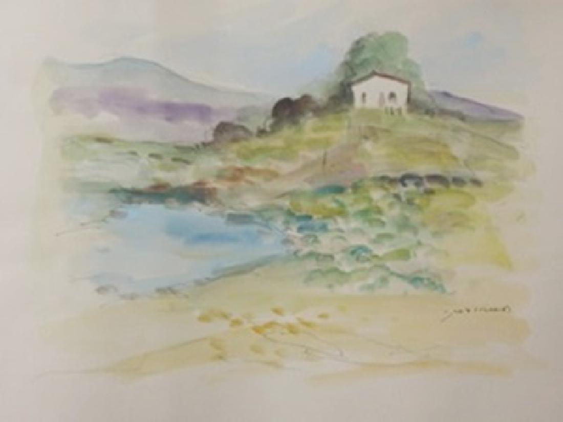 Fishermens Wives At The Seaside - Eugene Boudin -: Pastel on paper in the manner of Eugene Boudin, approx. 20x14 in. Eugène Louis Boudin was one of the first French landscape painters to paint outdoors. Boudin was a marine painter, and expert in the