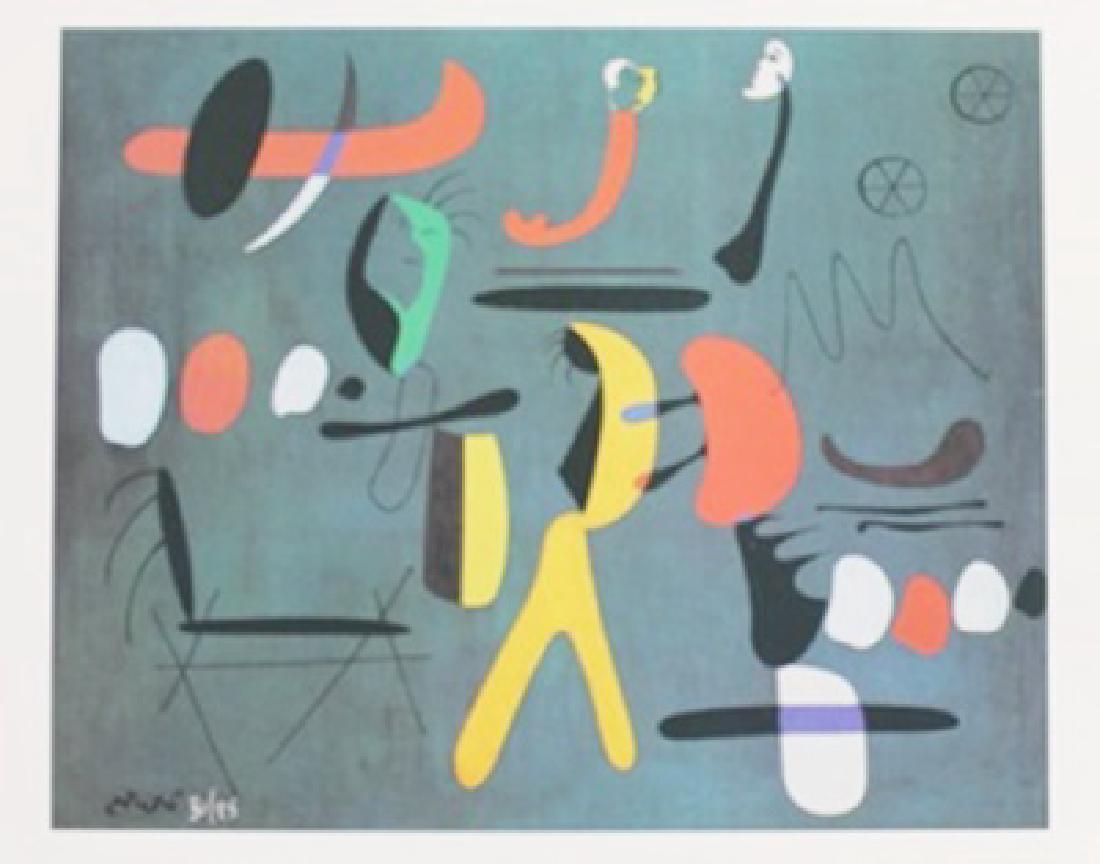 Lithograph By Joan Miro: Authentic Lithograph Joan Miro, signed , Size Approx. 14 1/2 x 12 In. Joan Miro, (04/20/1893 - 12/25/1973) Was Catalan Spanish Painter, Sculptor and ceramicist born in Barcelona. He has been a signifi