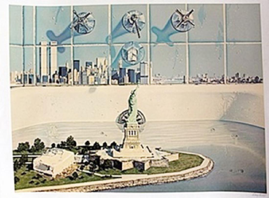 "Liberty Renewed" Doug Webb.: Authentic Lithograph, Approx. 30x37" In.