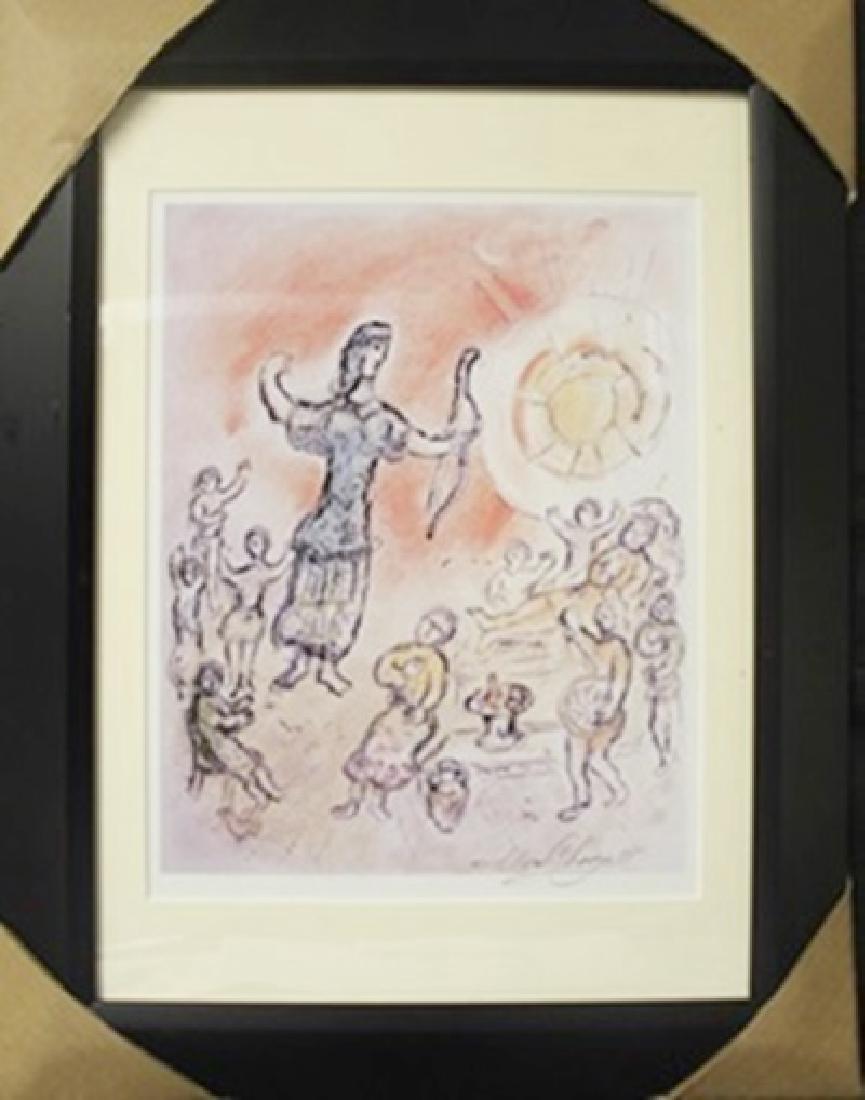 Lithograph After Marc Chagall: Lithograph After Marc Chagall; bears the signature, size approx. 21 x 16 in.