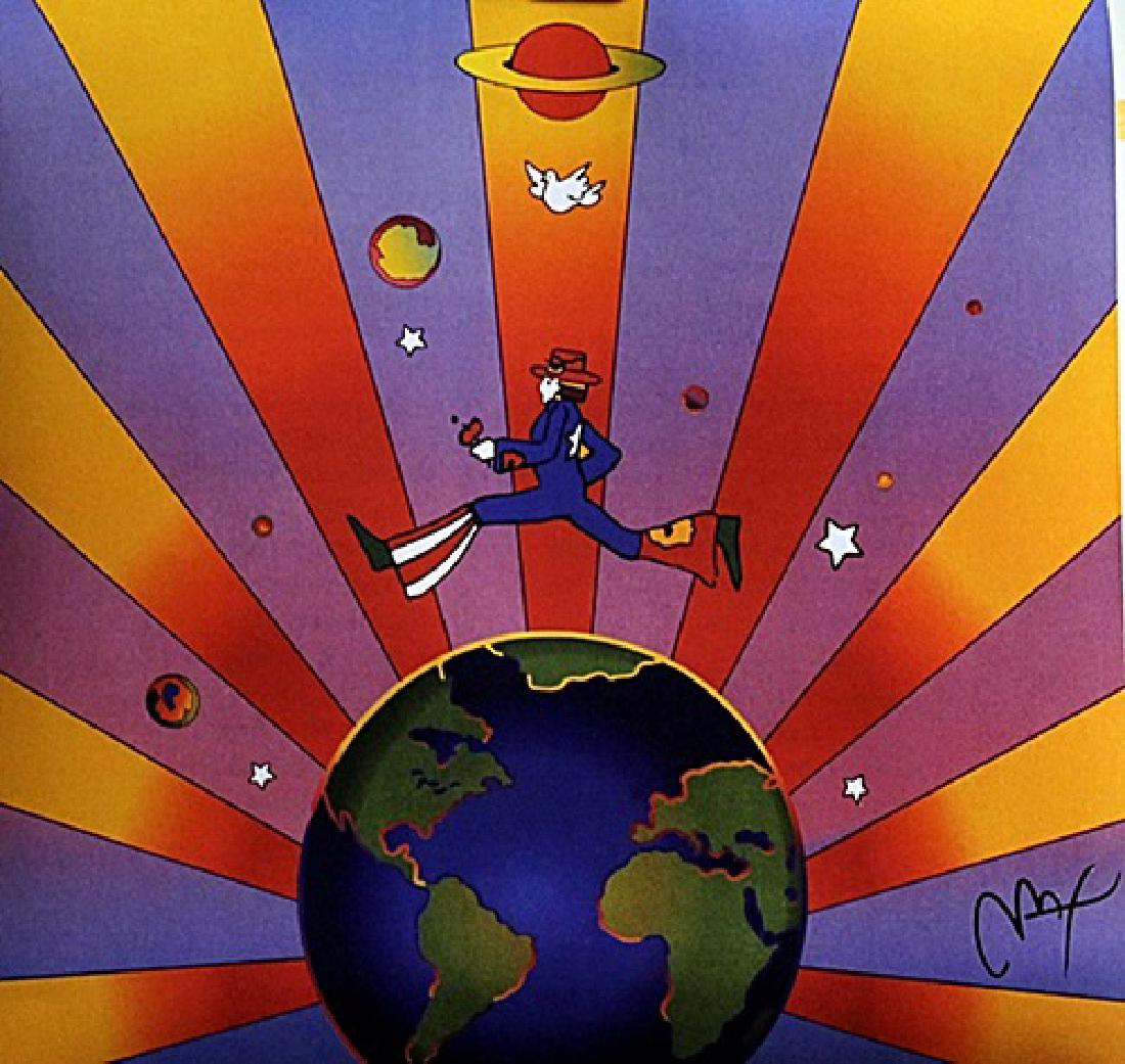 Peter Max Signed Lithograph - Earth Day 2000: Peter Max Signed Lithograph "Earth Day 2000". Peter Max is an American artist known for using bright colors in his work.