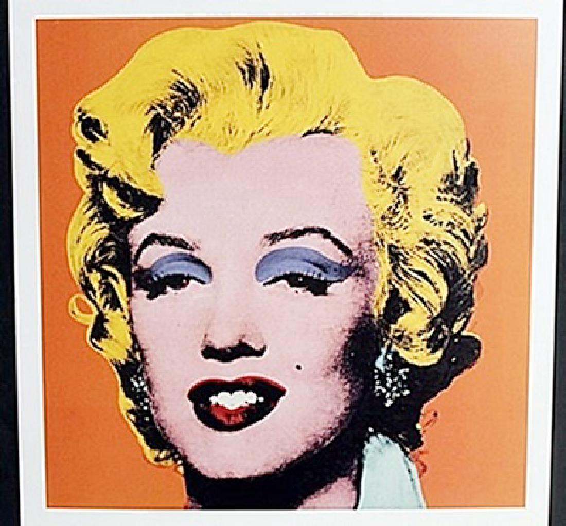 Lithograph "Orange Shot, Marilyn" after Andy Warhol: Celebrity, Photo Lithography, Size Approx. 14" x 11" In.