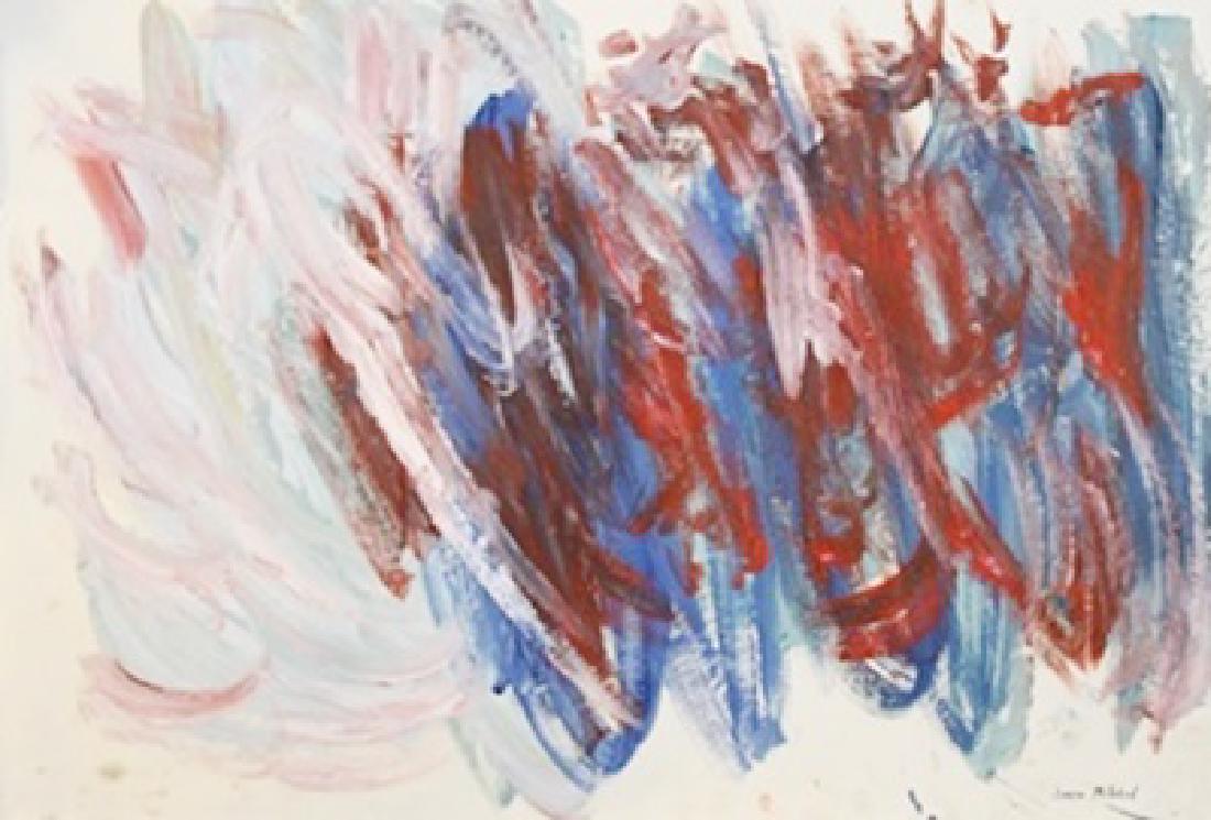 Lagoon - Joan Mitchell - Oil On Paper: Oil on paper by Joan Mitchell, approx. 20x14 in. Joan Mitchell was an American "second generation" abstract expressionist painter and printmaker. She was a member of the American abstract expressionis