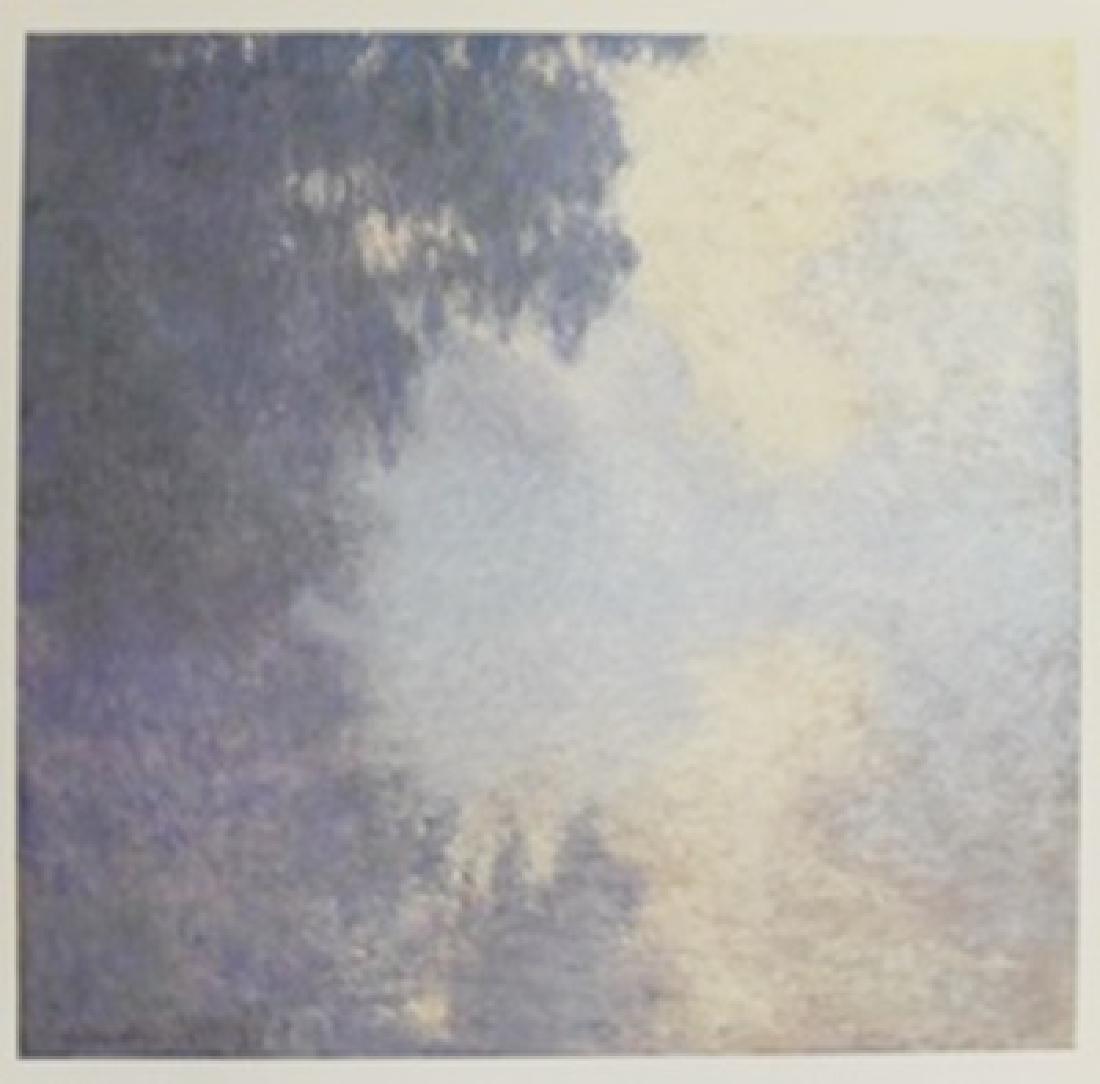 Lithograph "Morning on the Seine, Near Giverny" By: Authentic Lithograph "Morning on the Seine, Near Giverny" Claude Monet, Size Approx. 12 x 10 In. Oscar-Claude Monet (14 November 1840 – 5 December 1926) was a founder of French Impressionist p
