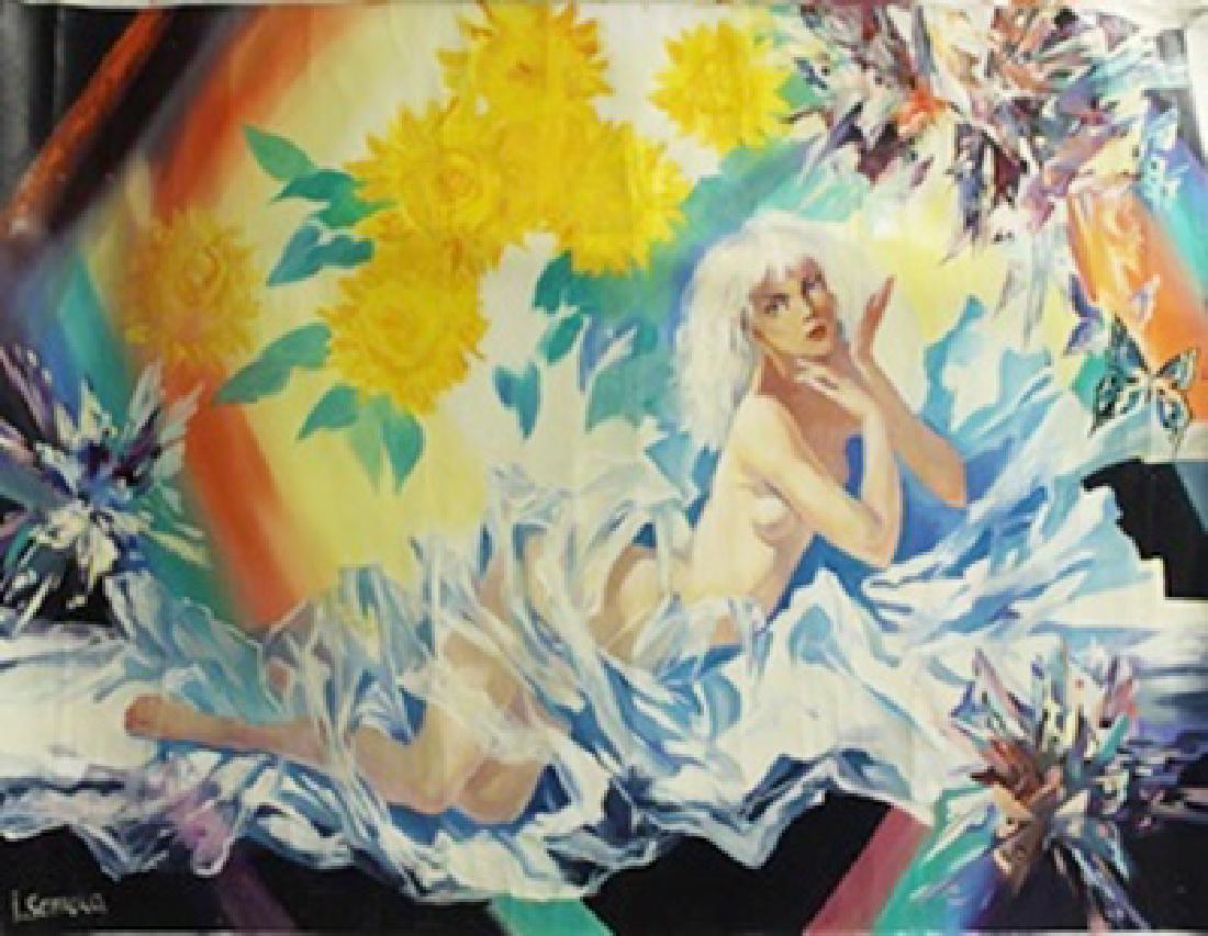 Alexander Archipenko - Watercolor: Watercolor in the manner of Alexander Archipenko, approx. 17x13 in. Alexander Porfyrovych Archipenko was a Ukrainian-born American avant-garde artist, sculptor, and graphic artist.