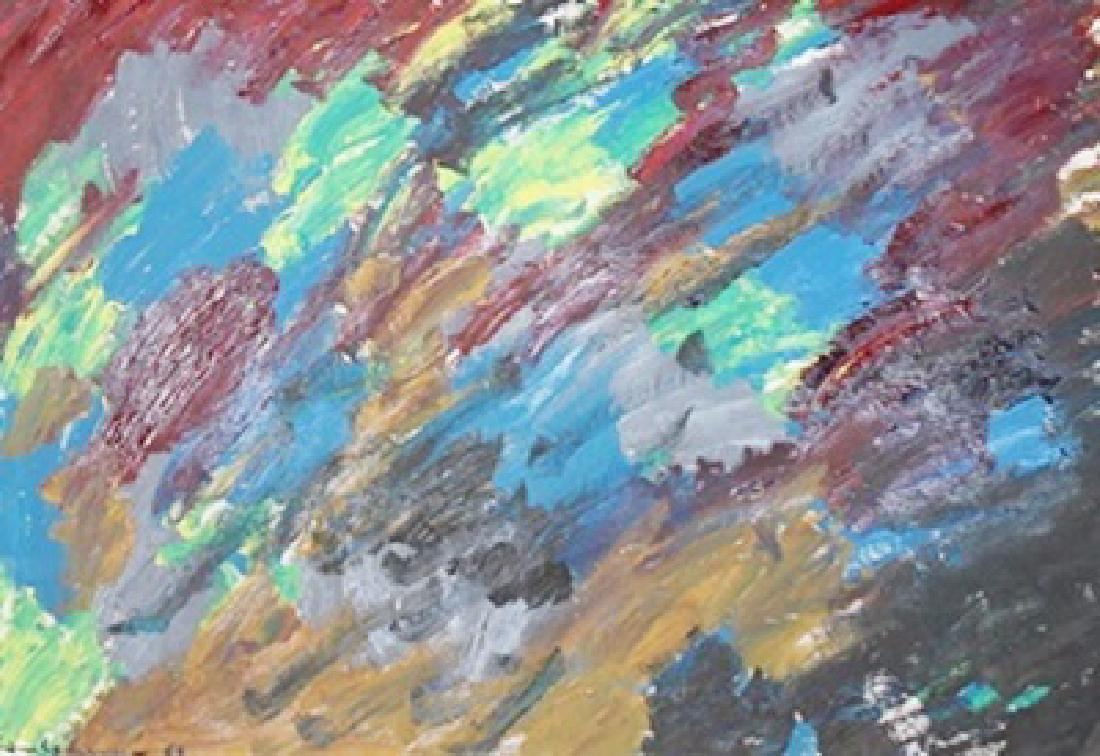 Sky - Hans Hofmann - Oil On Paper: Oil on paper by Hans Hofmann, approx. 20x14 in. Hans Hofmann was a German-born American abstract expressionist painter.