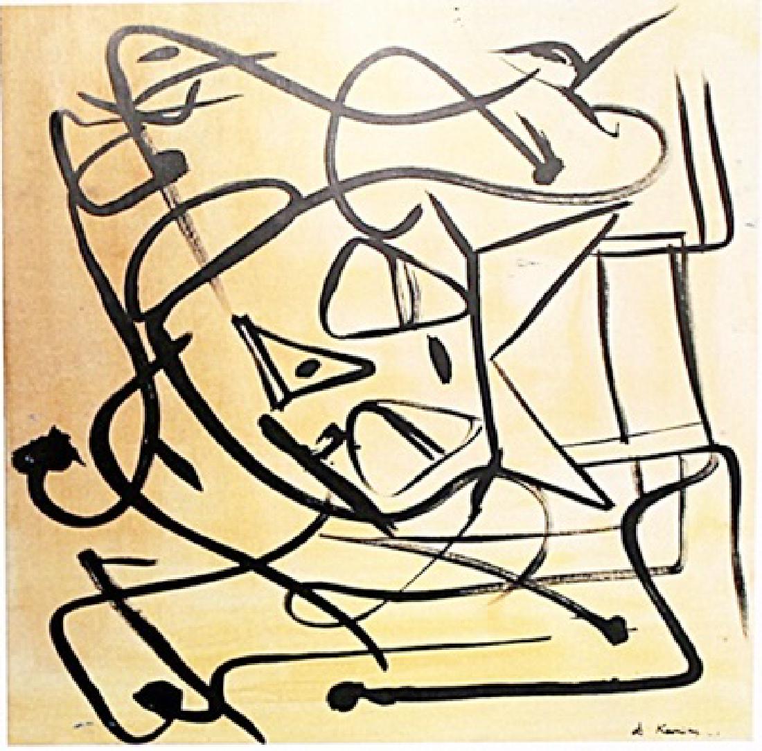 Willem De Kooning - Oil on Paper: Oil on paper by Willem De Kooning, approx. 19x13 in. Willem de Kooning was a Dutch abstract expressionist artist. He was born in Rotterdam, in the Netherlands. He moved to the United States in 1926, a