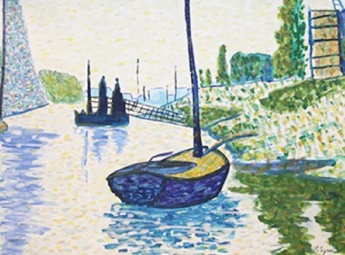 Venice - Paul Signac - Watercolor On Paper: Watercolor on paper attributed to Paul Signac, approx. 16x12 in. Paul Victor Jules Signac was a French Neo-Impressionist painter who, working with Georges Seurat, helped develop the Pointillist style.