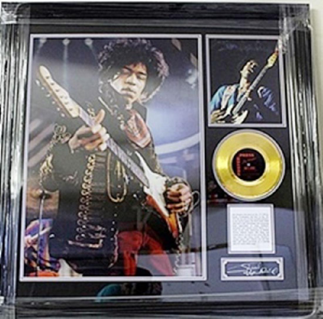 Jimi Hendrix with Mini Album HE5084: Jimi Hendrix with Mini Album and bio with Laser Matted Signature