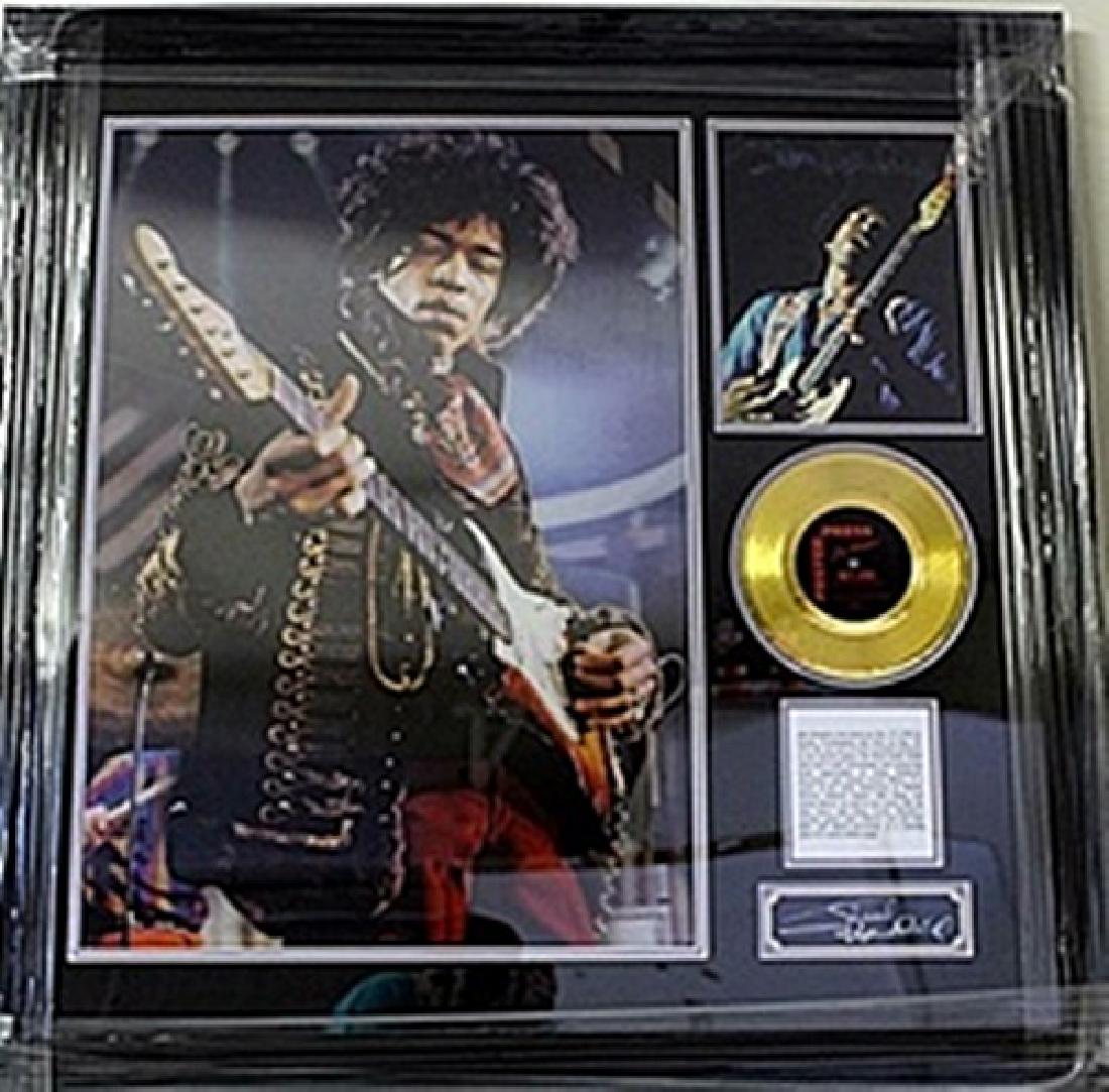 Jimi Hendrix with Mini Album HE5084: Jimi Hendrix with Mini Album and bio with Laser Matted Signature