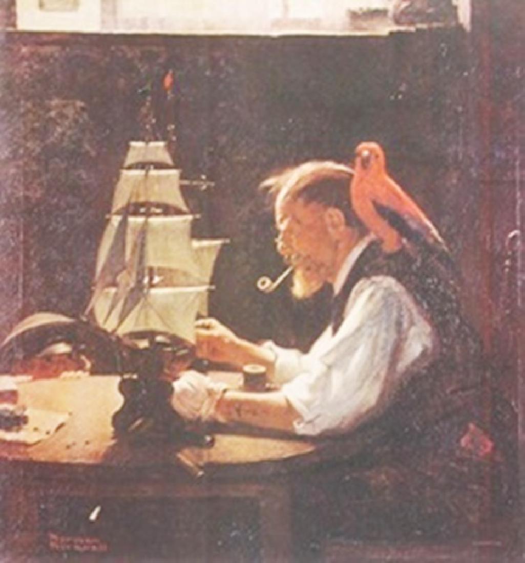 Print Old Sea Captain - Norman Rockwell: Print Old Sea Captain After Norman Rockwell; plate bears the signature, size approx. 17 x 11 in. Norman Percevel Rockwell AKA: Norman Rockwell (02/03/1978 - 11/08/1978) Was born in Brooklyn, New York.
