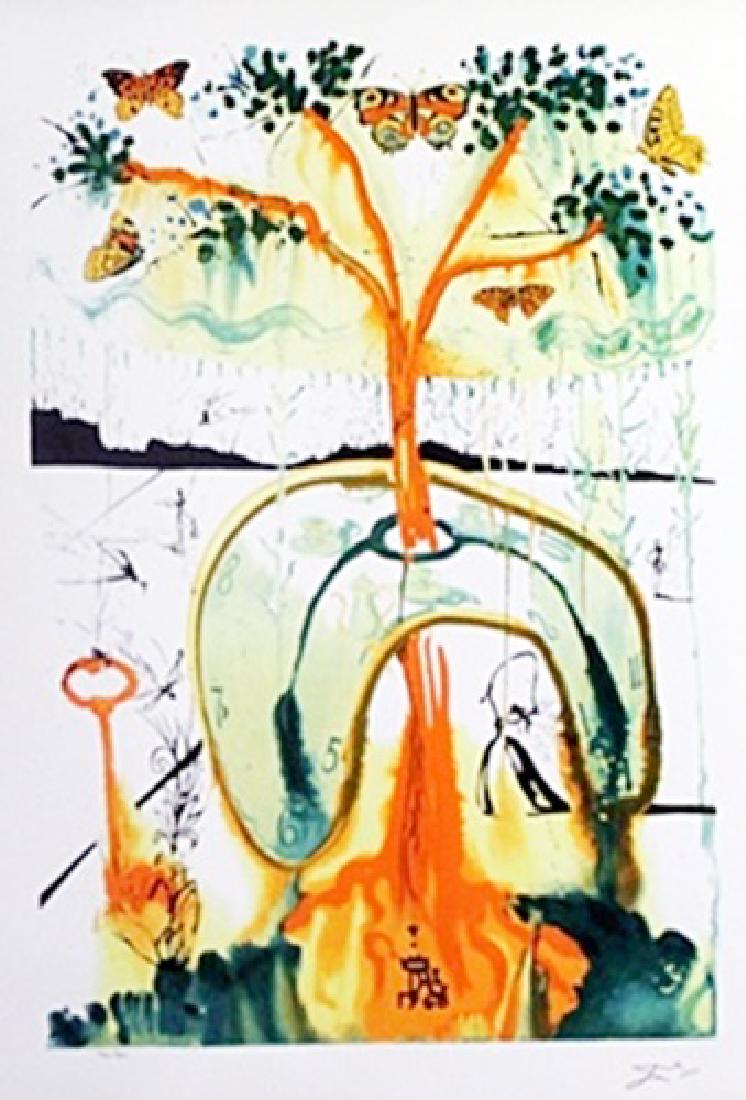 Lithograph - Alice in Wonderland 8, 1969 - Salvador: Lithograph After Salvador Dali; bears the signature, size approx. 32 x 21 in. Salvador Felipe Jacinto Dali y Domenech AKA : Salvador Dali (Born 05/11/1904 - Died 01/23/89) Was born Figueres, Spain. Ar
