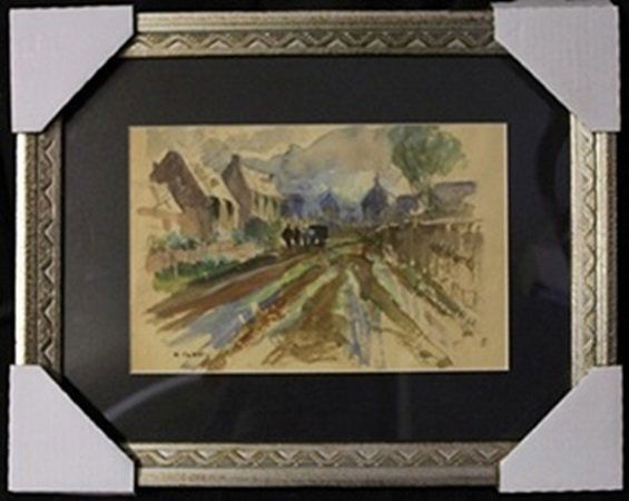 Watercolor Painting by Edouard Cortes: Watercolor Painting by Edouard Cortes, Signed by the Artist, Size Approx. 15 x 18 In.