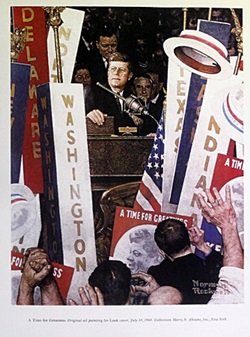 Print - A Time for Greatness - Norman Rockwell: Print A Time for Greatness After Norman Rockwell; signed, size approx. 17 x 11 in. Norman Percevel Rockwell AKA: Norman Rockwell (02/03/1978 - 11/08/1978) Was born in Brooklyn, New York. Occupation Il
