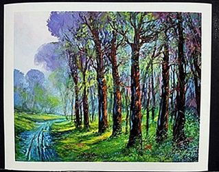 Lithograph "Dirt Road" after Michael Schofield: Lithograph, Bearing an Interpretive Signature of the Artist, Size Approx. 18" x 22" In.