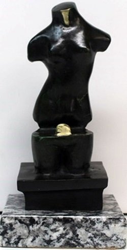 "Space Venus" Bronze - Salvador Dali: Limited Edition, Patina Bronze Sculpture, Signed, Size Approx. 10" x 5" x 4" in.