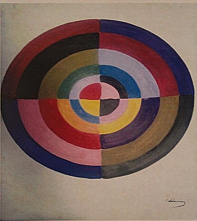 Robert Delaunay - The Circle: Oil on paper Robert Delaunay "The Circle", circa 1915, signed private collection, unframed dimensions are approximately 19x14.Robert Delaunay was a French artist who, with his wife Sonia Delaunay and