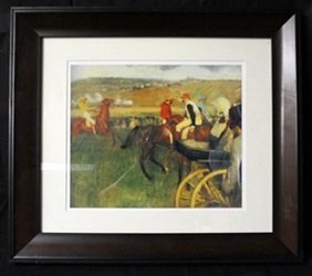 Lithograph "At the Races" by Edgar Degas: Lithograph "At the Races" by Edgar Degas, Limited Edition, Size Approx. 18 x 20 In.