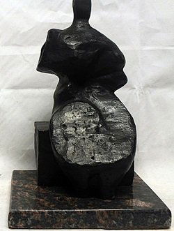 Patina Bronze Sculpture after Henry Moore: Limited Edition, Hand Signed, Bronze Sculpture after the artist, Size Approx. 10" x 6" x 6" in.