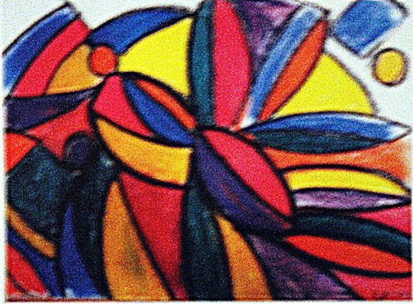 Lee Krasner - Untitled: Pastel on paper Lee Krasner "Untitled", circa 1960, signed private collection, unframed dimensions approximately 19x14. Lee Krasner, original name Lenore Krassner (born October 27, 1908, Brooklyn, New