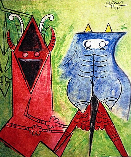 Wifredo Lam - The Lovers: Pastel on paper Wifredo Lam "The Lovers", circa 1971, signed private collection, unframed dimensions approximately 16x14. Wifredo Lam, (born Dec. 8, 1902, Sagua la Grande, Cuba—died Sept. 11, 1982, 